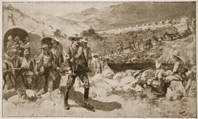 After the Battle: A melancholy return, illustration from 